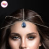 Madz Fashionz UK: Silver and Navy Blue Light Hair Jewellery Headpiece Matha Patti