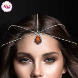 Madz Fashionz UK: Silver and Brown Hair Jewellery Headpiece Matha Patti