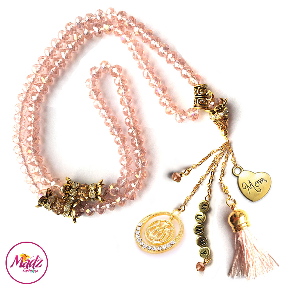 Madz Fashionz UK: 99 Beads Personalised Tasbeeh with Light Pink ...