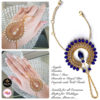 Madz Fashionz UK: Hennabyang Asian Bespoke Kundan Handchain Slave Bracelet Gold Royal Blue Crystal