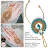 Madz Fashionz UK: Hennabyang Asian Bespoke Kundan Handchain Slave Bracelet Gold Sky Blue Crystal