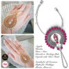 Madz Fashionz UK: Hennabyang Asian Bespoke Kundan Handchain Slave Bracelet Silver Shocking Pink Crystal
