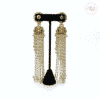 Madz Fashionz UK Nadiya Pearled Kundan Jhumkas Black Earrings Indian Jewellery Pakistani Jewellery 2
