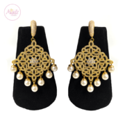 Hayat Zircon Earrings Bridal Stud Bali Pakistani Gold | Madz Fashionz UK 2