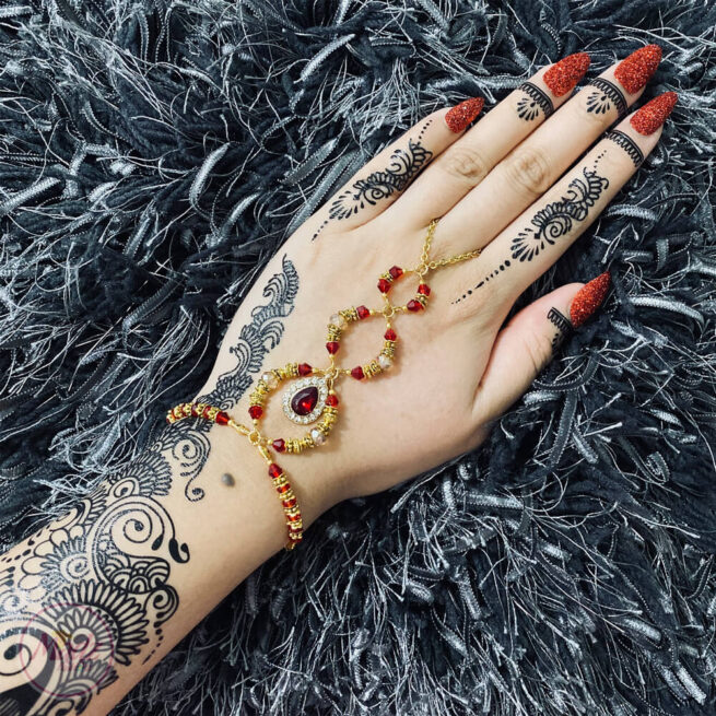 Bridal Hand Piece , Hand Harness , Hand Chain - MadZFashionZ UK