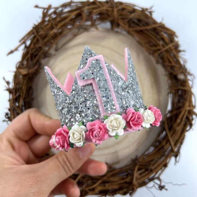 Silver Glitter Birthday Crown - MadZFashionZ UK