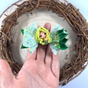 Mermaid Hair bow , Emerald Green Glitter Hair Bow , Girls Mermaid Bow - MadZFashionZ UK