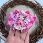 Pink Hair Bow , Fairy Doll Hair Clip , Wing Fairies Hair Bows - MadZFashionZ UK