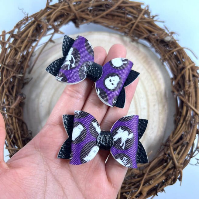 Spooky Skeleton Bat Hair Bow , Headband , Halloween Witch Clip
