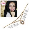 Madz Fashionz USA Fatiha World Chandelier Headpiece Matha Patti Gold and White