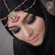 Antique Gold Red Head Piece , Bridal Hair Jewelry , Madiha prom hair accessories , wedding jewelry , matha patti , Hijab tikka