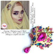 Madz Fashionz USA: Makeupsarang93 Elegant Brooch Hijab Pin Gold Multicolour