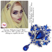 Madz Fashionz USA: Makeupsarang93 Elegant Brooch Hijab Pin Silver Royal Blue