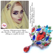 Madz Fashionz USA: Makeupsarang93 Elegant Brooch Hijab Pin Silver Multicolor