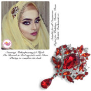 Madz Fashionz USA: Makeupsarang93 Elegant Brooch Hijab Pin Silver Red