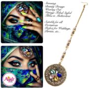 Madz Fashionz USA: Beautydosage Mandala Maang Tikka Gold Multicolour