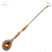 MUSKAAN01 – Muskaan LR (Gold Orange Hair Tikka)