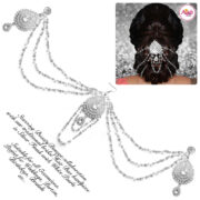 Madz Fashionz USA: Beautydosage Bridal Hair Bun Headpiece Jodha Silver 2