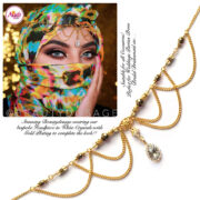 Madz Fashionz USA: Beautydosage Bespoke Crystal Drop Matha Patti Headpiece Gold and White