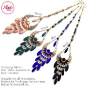 Madz Fashionz USA: Aliyza Hair Tikka Maang Tikka Matha Patti Gold Peach Green Black Royal Blue