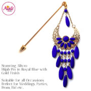 Madz Fashionz USA: Aliyzah Hijab Pin Hijab Jewels Stick Pins Gold Royal Blue