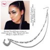 Madz Fashionz USA: Emeraldxbeauty Crystal Bridal Indian Nath Nose Ring Bollywood Indian Silver White