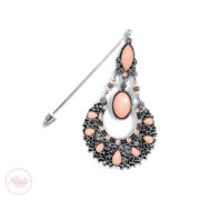 HennaHouseCanada , Salka – HR (Hijab Pin, Silver Peach)