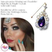 Madz Fashionz USA: Makeupbysanchez Chandelier Drop Hijab Pin Stick Pin Hijab Jewels Hijab Pins Gold Purple