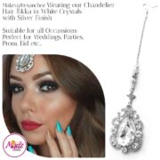 Madz Fashionz USA: Makebysanchez Delicate Crystal Maang Tikka Headpiece Silver White