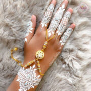 Madz Fashionz USA: Hennabyshifa Delicate Indian Gold Silver White hand chain Slave Bracelet