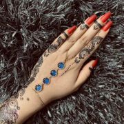 Blue hand chain , Slave bracelet , Bridal hand piece - Madz Fashionz USA