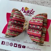 Full size cozy mitten pink and gold hair bows – 3.7 $10