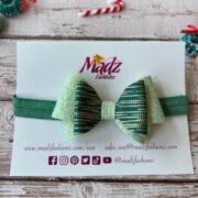 Mint green hair bow headband – baby hair acceessories – 3.5 – $7