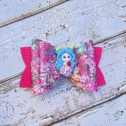 Pink doll hair bow , floral hair accessories – $7.5 – 3.5