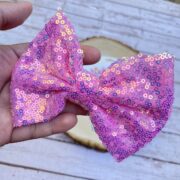 Sequince hair bow , glitter fabric hair clips – $4 – 5