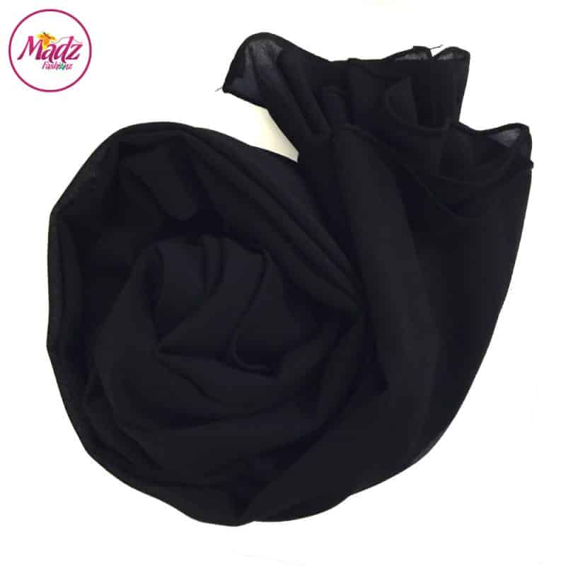 Long Plain Chiffon Black Muslim Hijabs Scarves Shawls